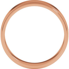 14K Rose Gold 5 mm Stepped-Edge Flat Band Size 11