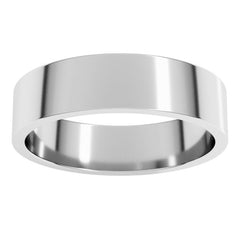 14K White Gold 5 mm Flat Band Size 10