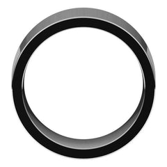 10K White Gold 10 mm Comfort-Fit Flat Band Size 9