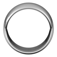 14K White Gold 12 mm Half Round Band Size 7