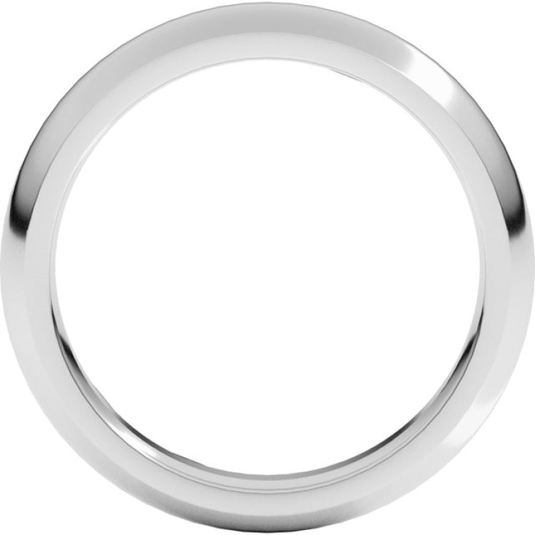 14K White Gold 4 mm Comfort-Fit Half Round Band Size 4.5