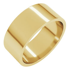 14K Yellow Gold 8 mm Flat Band Size 8.5