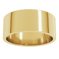 14K Yellow Gold 8 mm Flat Band Size 8.5