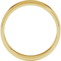 10K Yellow Gold 5 mm Stepped-Edge Flat Band Size 10