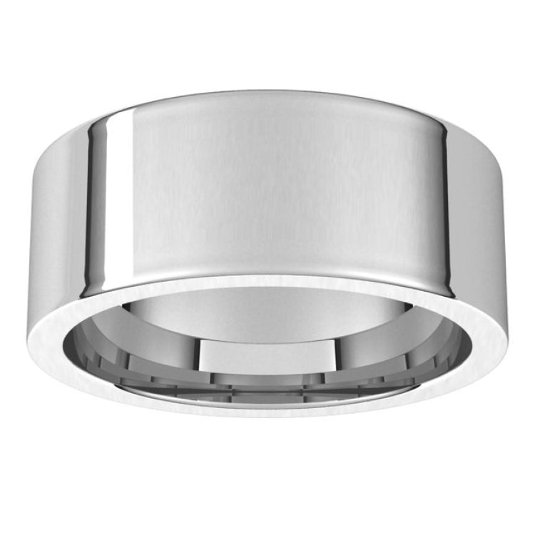 14K White Gold 8 mm Comfort-Fit Flat Band Size 5.5