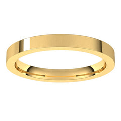 14K Yellow Gold 2.5 mm Comfort-Fit Flat Band Size 11.5