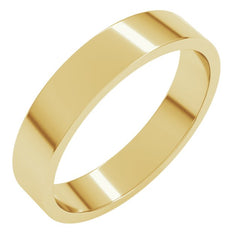 14K Yellow Gold 4 mm Flat Band Size 3