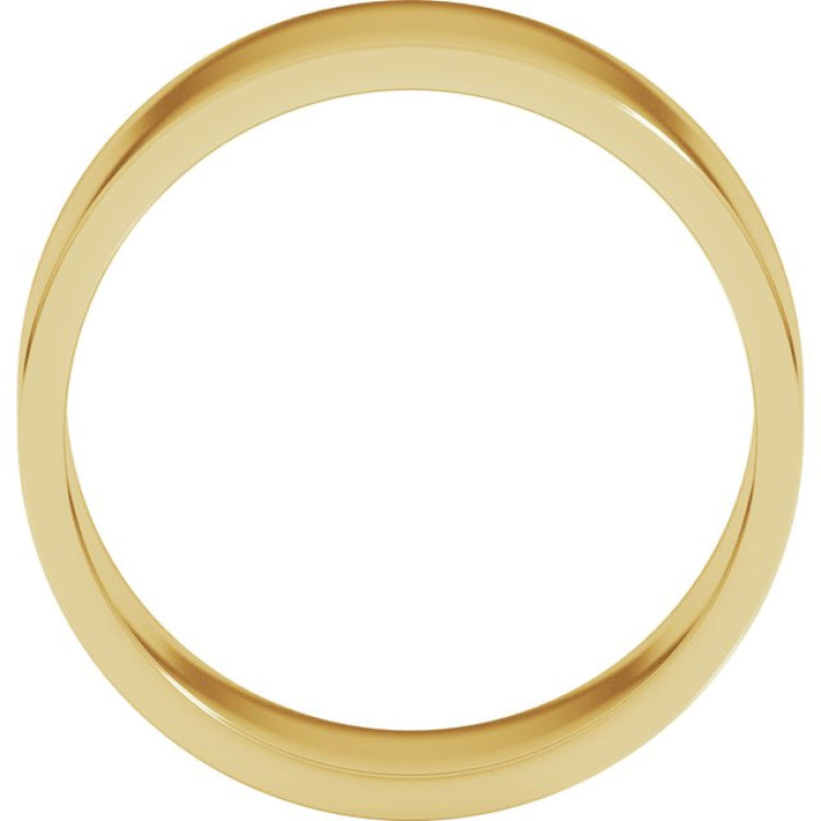 14K Yellow Gold 8 mm Flat Band Size 10
