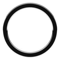 10K White Gold 2 mm Comfort-Fit Flat Band Size 6.5