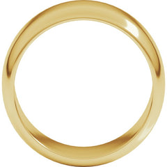 10K Yellow Gold 10 mm Half Round Band Size 9