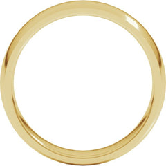 14K Yellow Gold 5 mm Lightweight Comfort-Fit Half Round Band Size 10.5