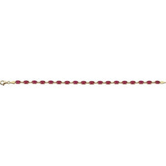 14K Yellow Gold Lab-Grown Ruby 7 1/4" Bracelet