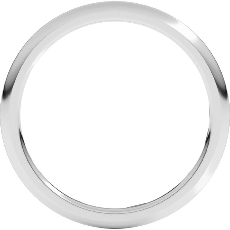 14K White Gold 1.5 mm Comfort-Fit Half Round Band Size 9