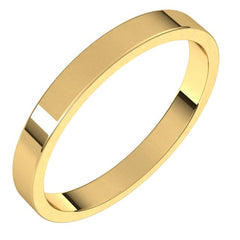 14K Yellow Gold 2.5 mm Flat Band Size 4
