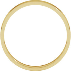 14K Yellow Gold 3 mm Ultra-Lightweight Flat Band Size 4.5
