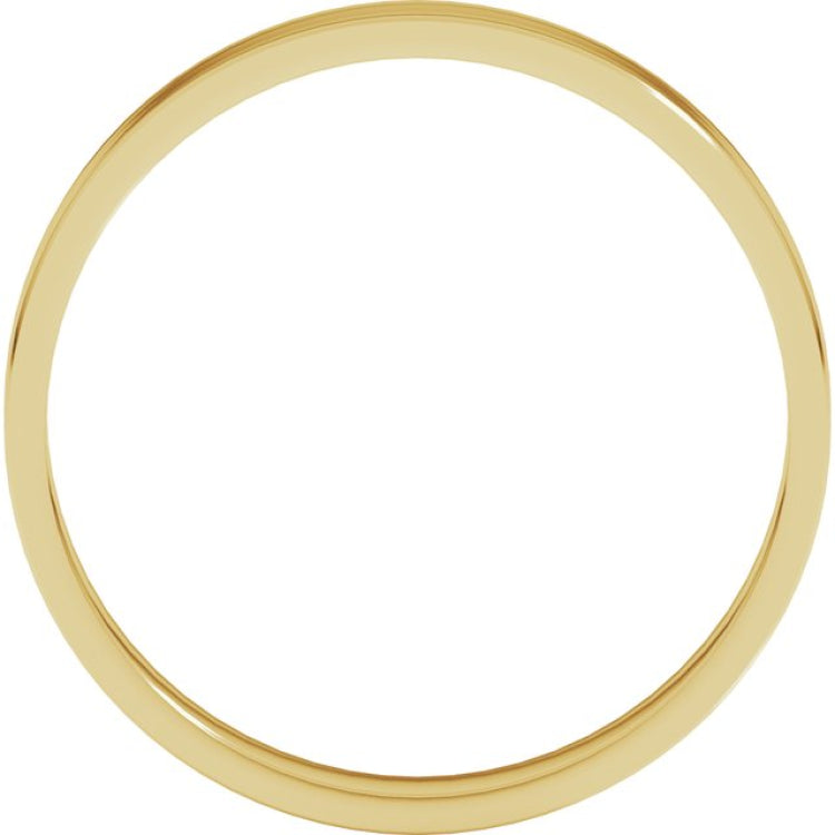 10K Yellow Gold 3 mm Ultra-Lightweight Flat Band Size 4