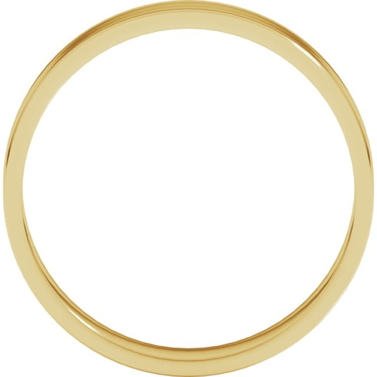 14K Yellow Gold 4 mm Ultra-Lightweight Flat Band Size 8
