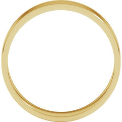 14K Yellow Gold 5 mm Ultra-Lightweight Flat Band Size 5