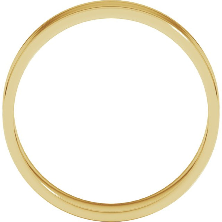 14K Yellow Gold 5 mm Ultra-Lightweight Flat Band Size 9.5