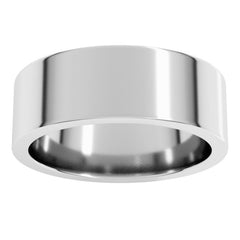 Sterling Silver 7 mm Comfort-Fit Flat Band Size 10.5