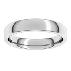 14K White Gold 4 mm Comfort-Fit European-Style Band Size 5.5