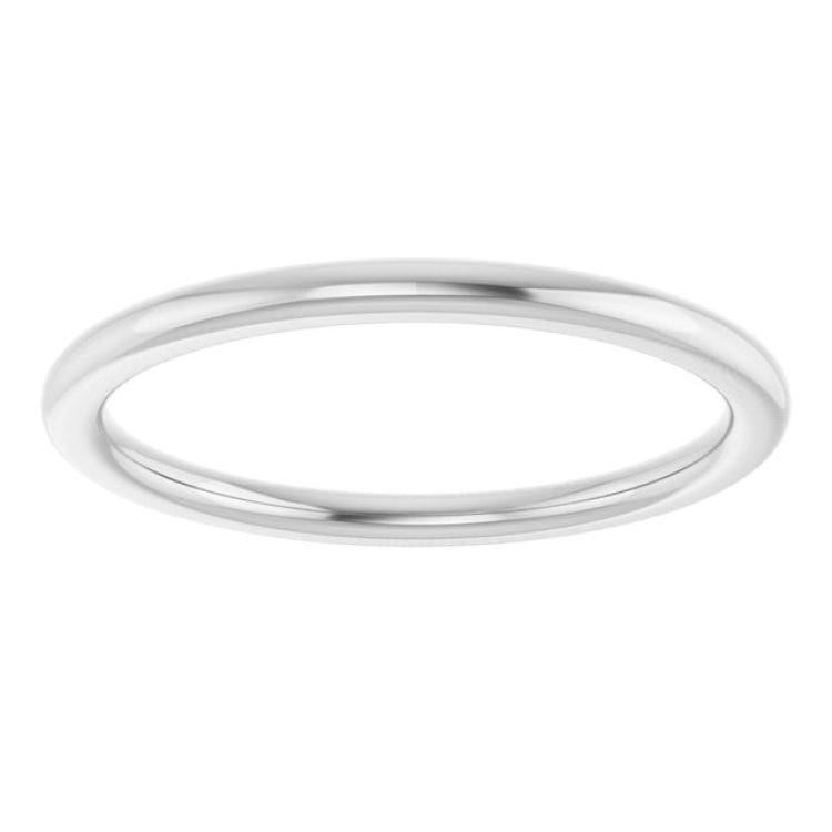 14K White Gold 1.5 mm Comfort-Fit European-Style Band Size 5.5