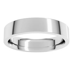 10K White Gold 4.5 mm Comfort-Fit Flat Band Size 9