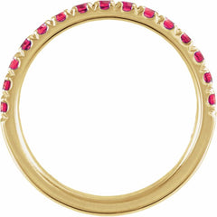 14K Yellow Gold Natural Ruby Stackable Ring