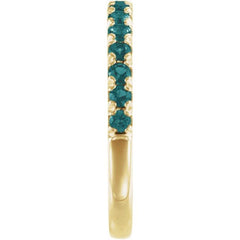 14K Yellow Gold Lab-Grown Alexandrite Stackable Ring