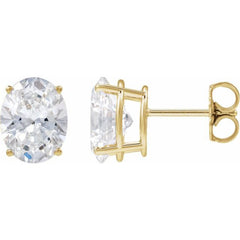 14K Yellow Gold 1 1/2 CTW Lab-Grown Diamond Earrings