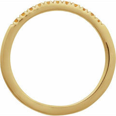 14K Yellow Gold Vermeil Natural Citrine Stackable Ring