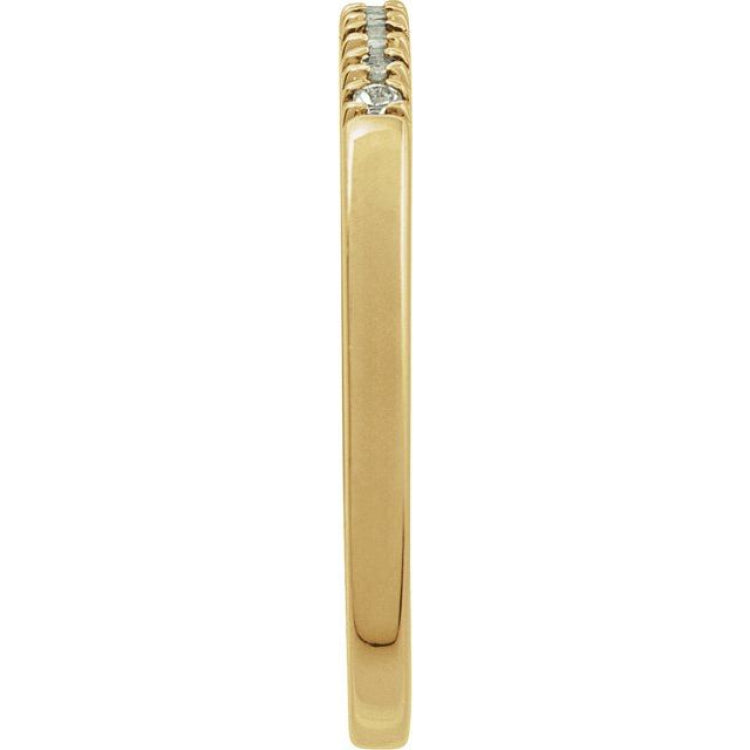 14K Yellow Gold Vermeil Natural Aquamarine Stackable Ring