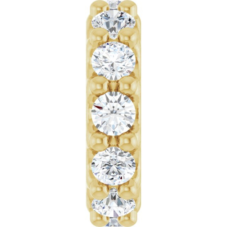18K Yellow Gold-Plated Sterling Silver Lab-Grown Diamond Spacer Charm/Pendant