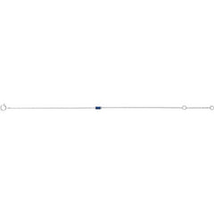 Sterling Silver Lab-Grown Blue Sapphire 6 1/2-7 1/2" Bracelet