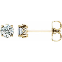 14K Yellow Gold 1/2 CTW Lab-Grown Diamond Scroll Setting® Stud Earrings