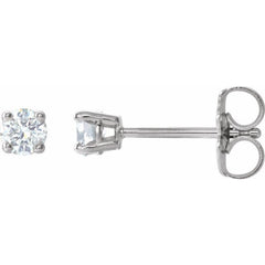 Sterling Silver 1/5 CTW Lab-Grown White Diamond Earrings