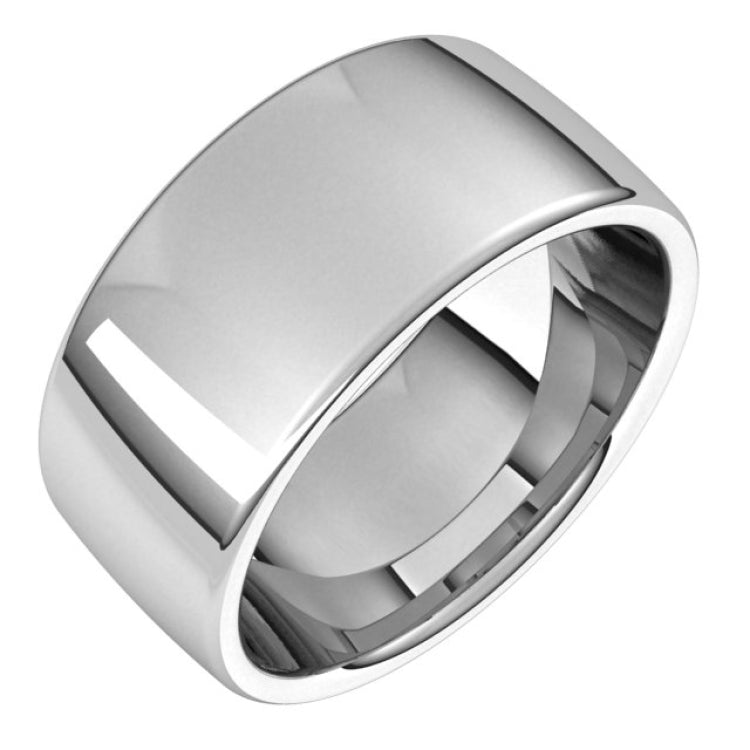 14K White Gold 9 mm Comfort-Fit European-Style Band Size 6
