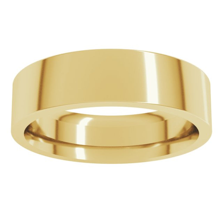 18K Yellow Gold 5.5 mm Comfort-Fit Flat Band Size 7