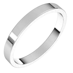 10K White Gold 2.5 mm Flat Band Size 7