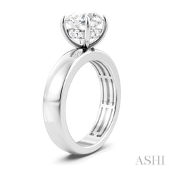 1/20 Ctw Round Shape Round Cut Diamond Semi-Mount Engagement Ring in 14K White Gold