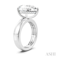 1/6 Ctw Pear Shape Round Cut Diamond Semi-Mount Engagement Ring in 14K White Gold