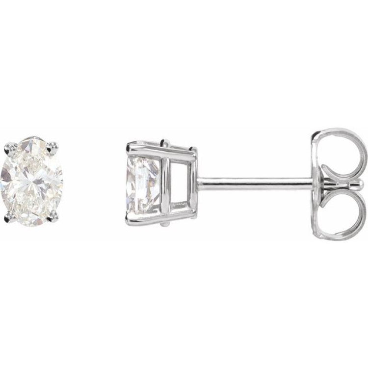 14K White Gold 1/5 CTW Lab-Grown Diamond Earrings