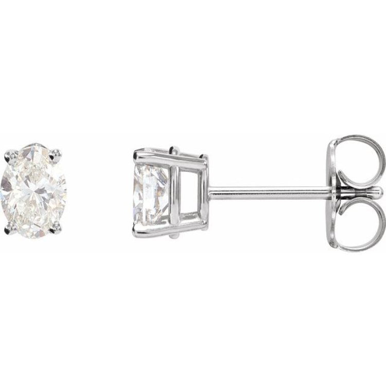 14K White Gold 1/3 CTW Lab-Grown Diamond Earrings