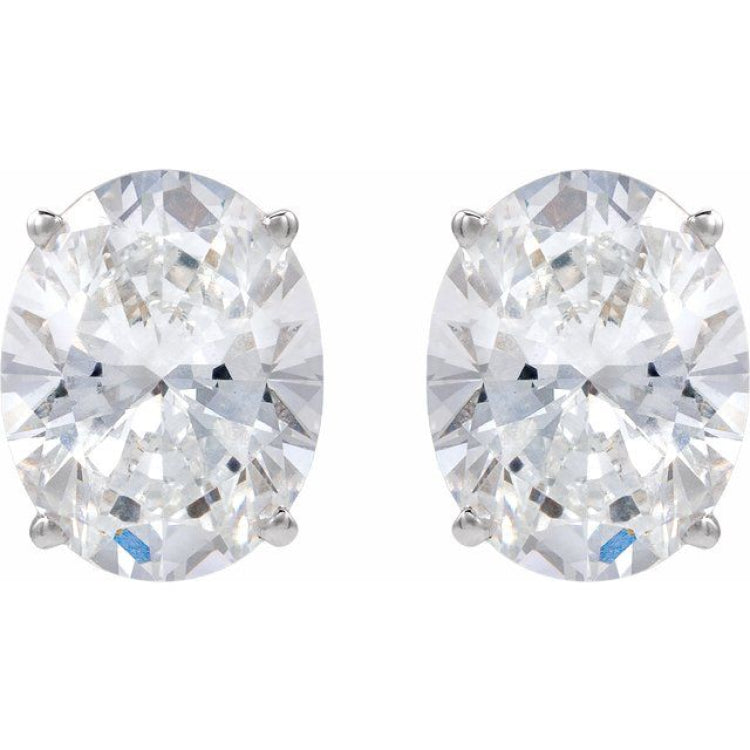 Sterling Silver 2 CTW Lab-Grown Diamond Earrings