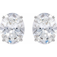 Sterling Silver 3 5/8 CTW Lab-Grown Diamond Earrings