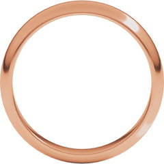 14K Rose Gold 4 mm Half Round Band Size 5.5