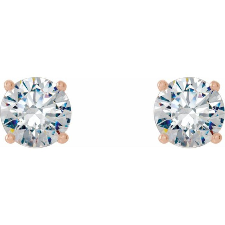 14K Rose Gold 1/2 CTW Natural Diamond Cocktail-Style Earrings