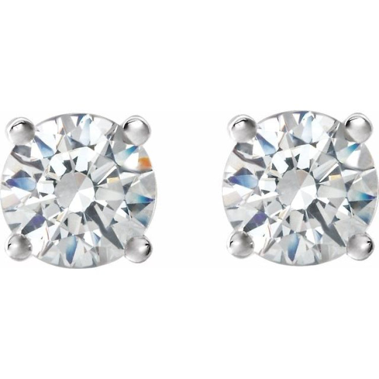 14K White Gold 2 CTW Natural Diamond Cocktail-Style Earrings