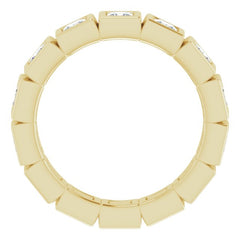 14K Yellow 1 1/3 CTW Natural Diamond Eternity Band Size 5