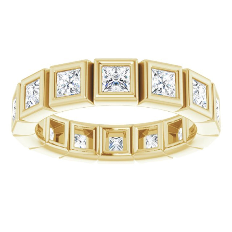 14K Yellow 1 1/3 CTW Natural Diamond Eternity Band Size 5